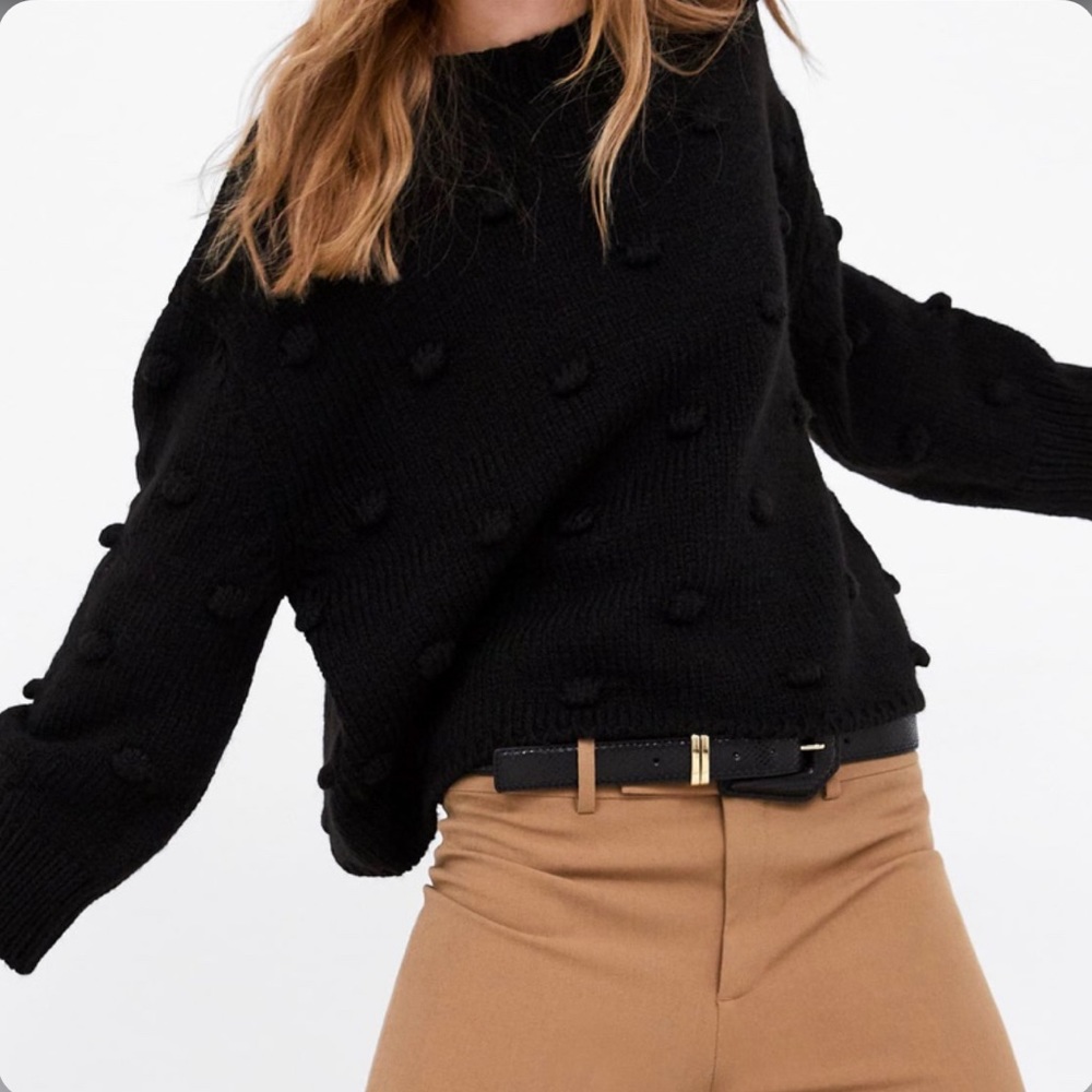 Zara Knit PomPom Sweater